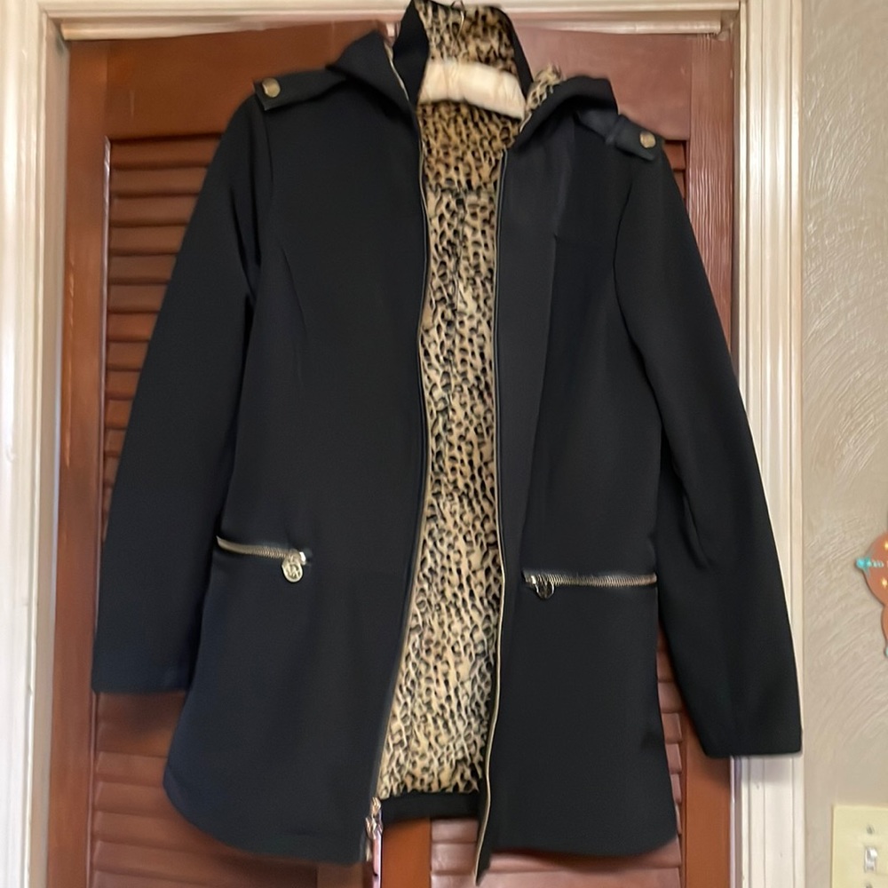Black Michael Kors Hooded Jacket